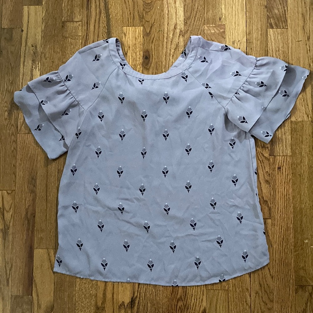 Ruffle-Sleeve Blouse